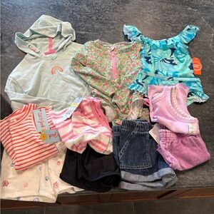 Girls 4T 5T clothing bundle shorts tank tops swimsuits etc